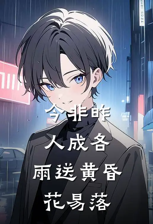 今非昨,人成各,雨送黄昏花易落