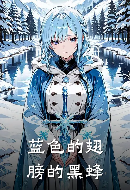 蓝色的翅膀的黑蜂